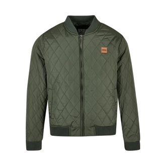 Urban Classics Heren Diamond Nylon Gewatteerd Jasje (Olijf)
