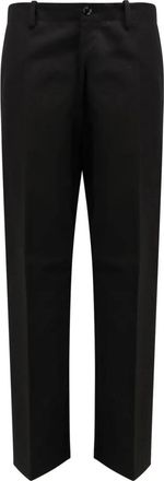 Moncler Zwarte Geniust Broek Made in Italy - Heren - Nette broeken - Zwart - L - Katoen - Broeken
