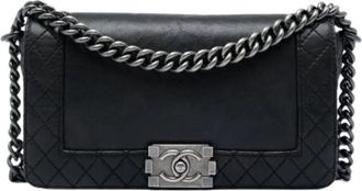 Chanel Pre-owned Boy Flap Schoudertas - Dames - Vintage Schoudertas - Zwart - ONE Size - Leer - Vintage
