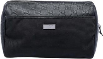Gucci Pre-owned Vintage Embossed Clutch - Dames - Vintage Clutch - Zwart - ONE Size - Leer - Vintage