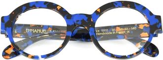 Emmanuelle Khanh Ek 1502 91 Havana Blu/bleu Mochete Glasses