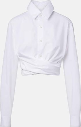 Jean Paul Gaultier Cropped cotton poplin shirt