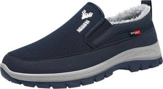 Generic Mens Slip On Snow Boots, Ankle Boot Thicken Thermal Winter Boots Low-Top Warm Boot Lightweight Sports Shoes Breathable Walking Shoe Slip-Resistant Sne