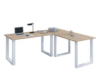 VCM Escritorio De Madera Vcm Vcm Escritorio De Esquina Simple 220x160 Forma L Izquierda O Derecha Panel De Mesa De Trabajo De 80 Cm De Profundidad Muebles
