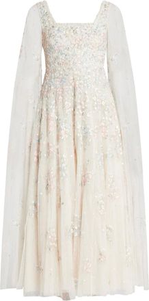 Needle & Thread Abito con mantella - Bianco