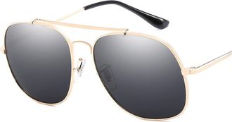 Generic Polarized Retro Metal Mens Driving Glasses Sunglasses (Color : B, Size : Medium) 2026