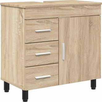 vidaXL Unidad De Tocador De Ba&ntilde;o Roble Sonoma 60 X 35 X 60 Cm Vidaxl