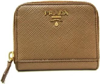 Prada Tweedehands leren portemonnees - Dames - Vintage Accessoires - Bruin - ONE Size - Vintage