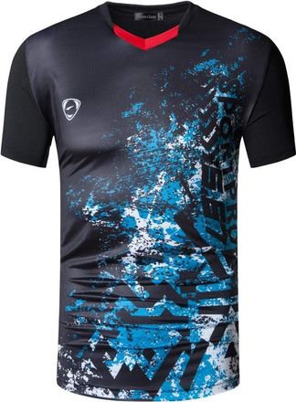 Jeansian Men Sport Tee Shirt Tshirt T-Shirt Short Sleeve Tops Tennis Golf Bowling LSL320 Black XXL