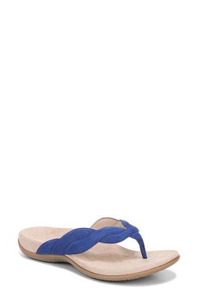 Vionic Bella Braid Flip Flop in Mazarine Blue at Nordstrom, Size 7.5
