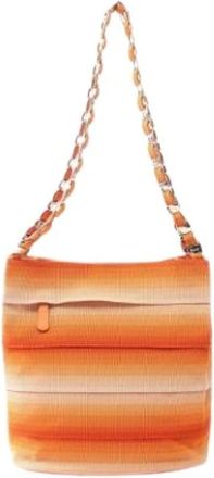 Ferragamo Pre-owned Shoulder Bags, female, Orange, Size: ONE SIZE Pre-owned Canvas Shoulder Bag
