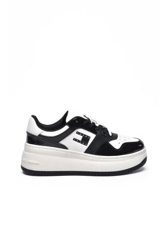 Tommy Jeans White Black Flatform Sneakers