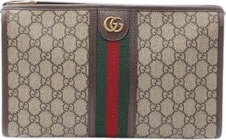 Gucci Pre-owned Clutches, female, Beige, Size: ONE SIZE Pre-owned Clutch