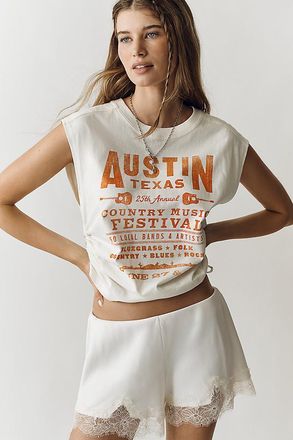 Pilcro Cotton Cinched Muscle Tee