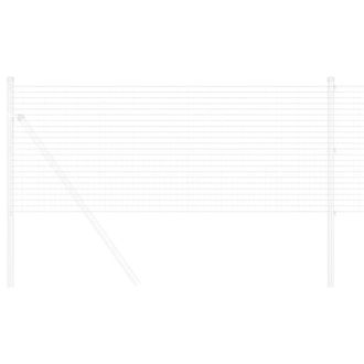 Berkfield Home Modern Welded Wire Fence 0, 5x100 m Galvanised Steel in Silver