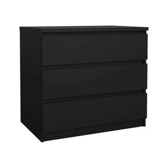 Dmora Dmora - Cajonera Artic, C&oacute;moda Multiusos, C&oacute;moda De Dormitorio, Gabinete Con Cajones, 77x50 H70 Cm, Negro