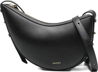 SOEUR Retro-chique Wino Mini tas in zwart - Dames - Schoudertassen - Zwart - ONE Size - Leer - Tassen