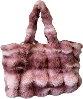 Generic Faux plush bag autumn and winter fashion and versatile large-capacity shoulder armpit bag