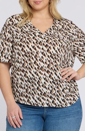 NYDJ Charming Floral Top in Geo Gala at Nordstrom, Size 0X