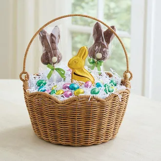 Ballard Designs Scalloped Woven Basket - Ballard Designs