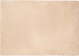 vidaXL Faux Rabbit Fur Rug Olite Beige 140 x 200 cm Polyester vidaXL