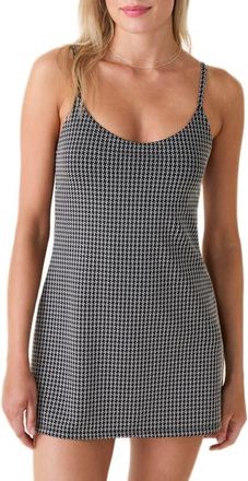Andie Swim The Amalfi One-Piece Swim Dress in Black Houndstooth at Nordstrom, Size X-Small