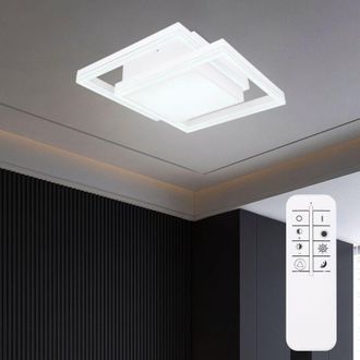 Globo Lighting Lampada da soffitto Smart Home plafoniera dimmerabile telecomando cambio colore lampada da soggiorno, bianco, 22W 1200lm bianco caldo-bianco