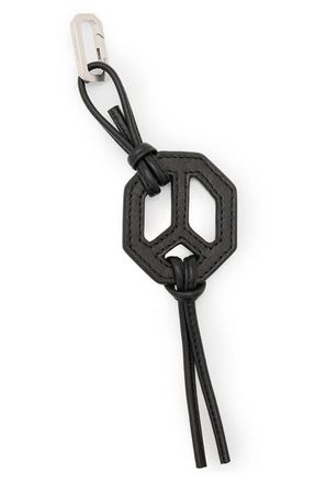 AllSaints Peace Leather Bag Charm in Black at Nordstrom