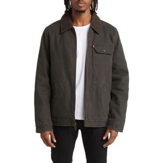 Levi's Corduroy Collar Workwear Jacket in Olive at Nordstrom, Size Small