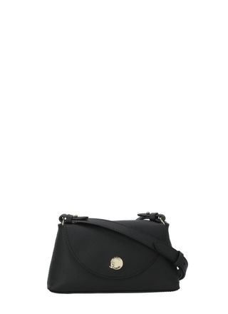 Coccinelle Mini Shoulder Bag with Curved Flap and Adjustable Strap