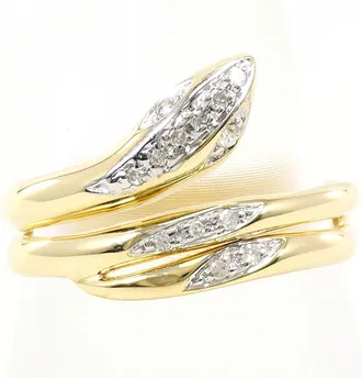 C&A White Gold Yellow Gold White Gold (10K) Yellow Gold (10K) Band Ring (Pre-Owned)