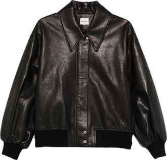 Khaite Collared Leather Jacket