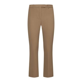 Max Mara Dames, Broeken, Bruin, Maat: L Katoen