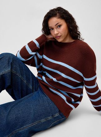 Twik Womens Oversized striped sweater