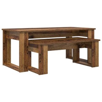 vidaXL Juego De Mesas De Centro 2 Pcs Madera Vieja Vidaxl