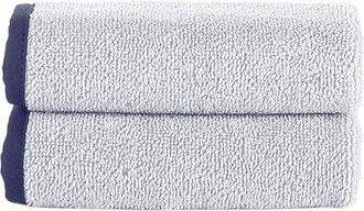 Brooks Brothers Contrast Frame 2Pc Wash Towels