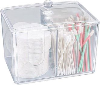OEM Contenedor De Almacenamiento Para Bastoncillos De Algod&oacute;n, Soporte De Acr&iacute;lico Transparente Discos Algod&oacute;n, Organizador Bastoncillos Algod&oacute;n Ba&ntilde;o