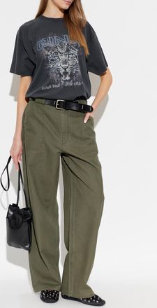 Anine Bing Grayson Trousers, Womens, Green
