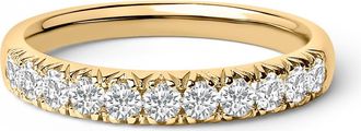 House of Brilliance 14K Gold 1/2 Cttw Round Diamond 11 Stone Classic Band in Yellow at Nordstrom, Size 7.5