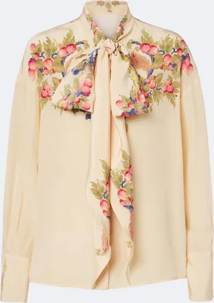 Etro Floral silk cr&ecirc;pe de chine blouse