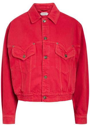 Versace Blouson Denim Jacket - Red - 48 (UK16 / XL)