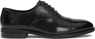 Kazar Zwarte oxfords met overlappende neus. Dit product valt groot uit. - Heren - Nette schoenen - Zwart - 40 EU - Leer - Schoenen