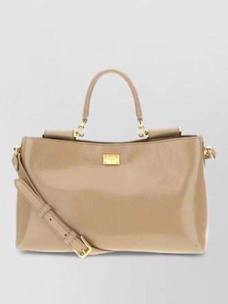 Dolce & Gabbana vittoria leather shoulder bag gold hardware