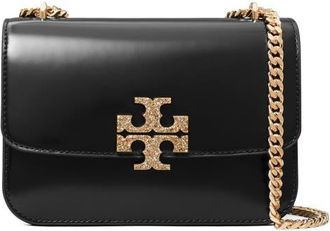 Tory Burch Small Eleanor Pav&eacute; Convertible Leather Shoulder Bag in Black at Nordstrom