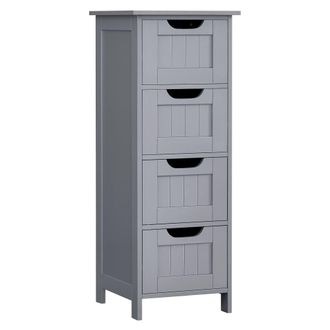 Vasagle Armario del ba&ntilde;o de 30 x 30 x 82 cm de color gris m&iacute;stico