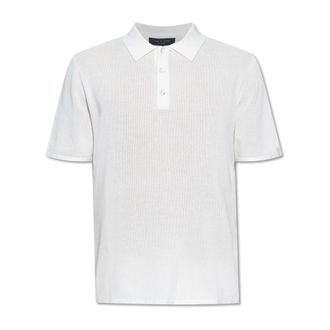 Rag & Bone Polo Shirts, male, White, Size: XL Harvey Knit Polo