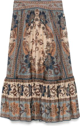 Zimmermann Ascension Tiered Midi Skirt Clothing