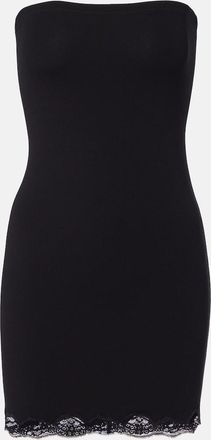 Gucci Lace-trimmed jersey minidress