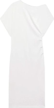 Alpha Studio Tailored Dress - Dames - Casual kleedjes - Wit - S - Leer - Kleedjes