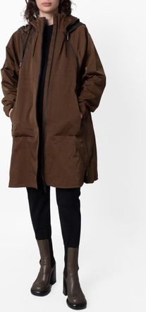 Burberry Nylon Cotton Hooded Parka, Size XX-Small